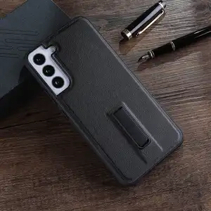 4 colores Trending New Stand PU Funda de cuero para teléfono Contraportada para S24 S24 Plus S24 Ultra