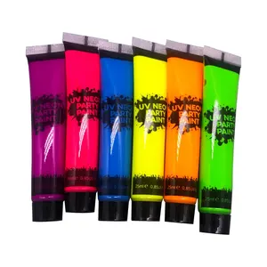 Body Art Paint Neon UV Glow In The Dark Face Painting For Fluorescent Party Festival Halloween Cosplay Makeup Wholesale