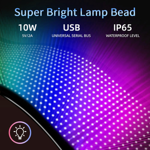 Panel piksel matriks <span class=keywords><strong>LED</strong></span> 16*96 USB 5V, kontrol aplikasi toko mobil Tampilan animasi teks bergulir grafiti pola RGB lampu fleksibel - Product Image 2