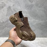 Nouveaux articles tendance et à la mode : Chaussures pour hommes à semelle épaisse en tissu tissé, confortables et polyvalentes, chaussures décontractées