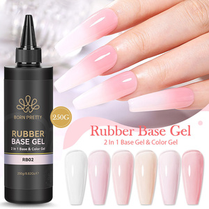 BORN PRETTY 250g Gel de Base en Caoutchouc Coloré Auto-nivelant Rose Nude Neutre Transparent <span class=keywords><strong>Résine</strong></span> Française Couche de Base Gel Polish <span class=keywords><strong>pour</strong></span> <span class=keywords><strong>Ongles</strong></span> - Product Image 2