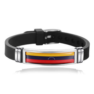 Bracelet en silicone de qualité alimentaire personnalisé avec drapeau national en gros pour cadeaux promotionnels - Product Image 1