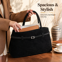 Sac en daim tissé fait main style streetwear, imperméable, grande capacité, sac à bandoulière pour femme, ensemble assorti deux pièces