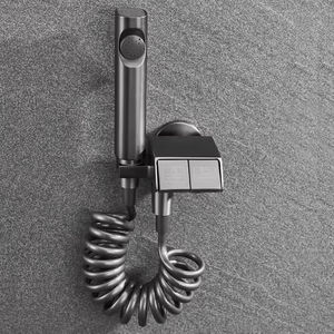 YF 2026 Kit <span class=keywords><strong>de</strong></span> pulverizador <span class=keywords><strong>de</strong></span> bidé <span class=keywords><strong>de</strong></span> latón con supercarga <span class=keywords><strong>de</strong></span> pulso, instalación sin perforaciones en pared, interruptor <span class=keywords><strong>de</strong></span> un toque, rociador <span class=keywords><strong>de</strong></span> inodoro para baño - Product Image 4