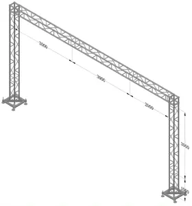 Estrutura de Concerto ao ar livre Estrutura torneira quadrada Modular palco portátil sistema de elevação de treliça de meta exposição 2 anos