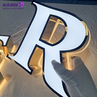 Letras LED 3D Iluminadas Frontalmente, Resistentes al Agua, Logotipo Comercial Acrílico Personalizado, Letras de Canal Iluminadas para Poke Bowl y Ramen Shop