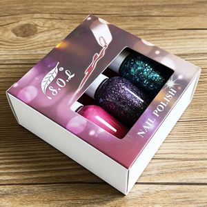 Fast Delivery UV Coated <b>Window</b> Nail Polish Box OEM Glossy White Cardstock Display Packaging for Varnish - Product Image 1