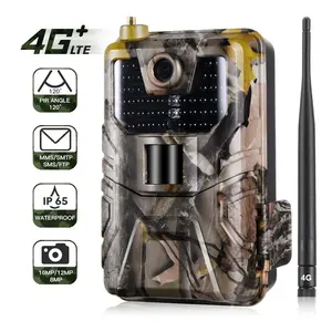 Ngụy Trang Trinh Sát Trò Chơi Trail Camera 4G Caza Di Động Săn Bắn Night Vision Nhiệt Camera Cho Motion Detection Trail Cam