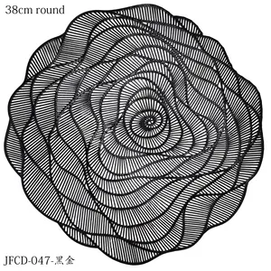 Multicolor Round <strong>Placemats</strong> <strong>Set</strong> <strong>of</strong> <strong>6</strong> Hollow O Round <strong>Placemats</strong> <strong>Set</strong> <strong>of</strong> <strong>6</strong> Hollow Out Flower Shaped Table Mat Pressed Vinyl Place Mat - Product Image 1