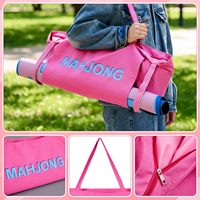 Sac fourre-tout en toile de luxe minimaliste et serein grande capacité pour Mahjong, avec fermeture éclair pour le rangement des tuiles et pochette pour accessoires de joueur
