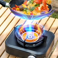 Réchaud à gaz butane haute performance, brûleur unique, adaptateur de tuyau, réchaud double combustible, réchaud de camping portable pour la cuisson