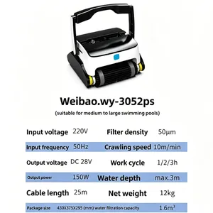 <span class=keywords><strong>Robot</strong></span> nettoyeur sous-marin sans fil haute puissance <span class=keywords><strong>Wybot</strong></span>, outil de nettoyage de piscine automatique écologique - Product Image 2