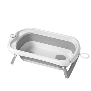 Bañera Grande de Plástico para Bebés Recién Nacidos, Diseño Plegable 6 en 1 con Sensor de Temperatura, para Uso Doméstico, Juego de Bañera para Sentarse y Acostarse - Product Image 1
