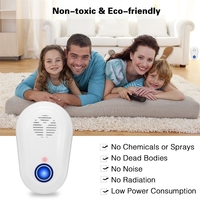Répulsif anti-moustiques ultrasonique écologique silencieux à brancher pour usage intérieur, cible les moustiques, les mouches, les mites, couverture de 20 à 50 m, facile à utiliser