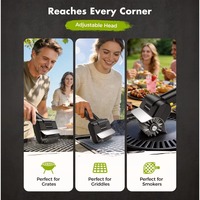 Brosse de nettoyage électrique sans fil rechargeable pour barbecue, brosse rotative en acier inoxydable, nettoyeur de barbecue puissant, qualité alimentaire, OEM