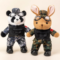 Super doux confort lapin poupée Panda armée mignon peluche peluche jouet cadeau d'anniversaire pour filles ou enfants peluche fabricant