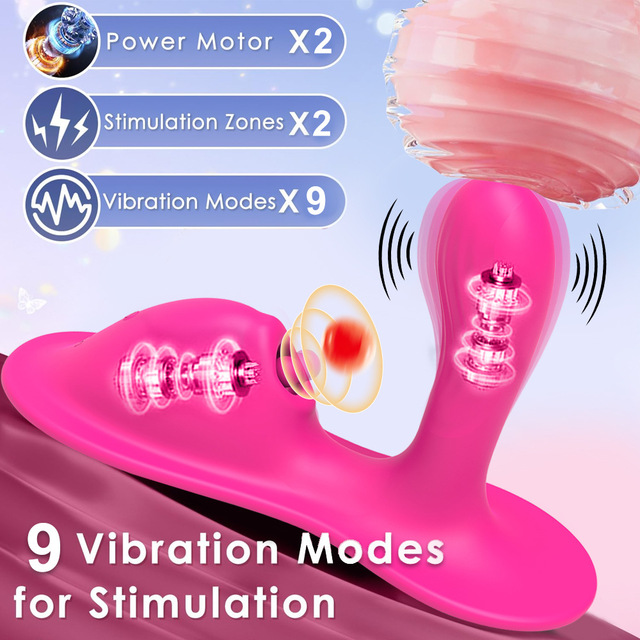 APP Control Dual Motor G Spot Vibrator Wearable Seat Cushion Vibrating Massager 9 Modes Waterproof USB Rechargeable