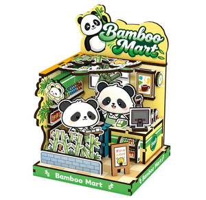 Panda Bamboo Mart Tienda de Dulces de Conejos, Maqueta de Madera para Armar, Rompecabezas Educativo DIY, Juguete de Construcción, Adorno de Escritorio, Regalo - Product Image 6