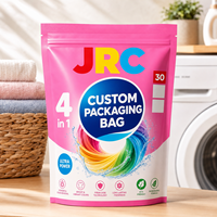 Sacs en plastique personnalisés pour emballage de recharge de lessive en poudre, de savon, de capsules de lessive et de gel douche avec impression de logo