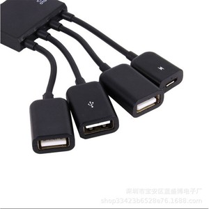 Micro <b>Usb</b> Hub Otg Data Cable 4 Ports <b>Usb</b> <b>2.0</b> For Android Devices - Product Image 4