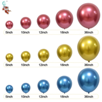 Ensemble de ballons chromés de 10 pouces, 1,8 gramme, avec gonfleur, pour anniversaire, mariage, Saint-Valentin, fête, exposition, célébration, décorations