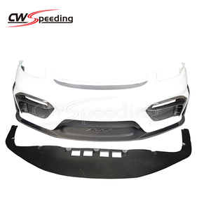 KIT DE CORPS DE DIFFUSEUR ARRIÈRE DE PARE-CHOCS AVANT EN FIBRE DE CARBONE DE STYLE <span class=keywords><strong>GT4</strong></span> RS PERSONNALISÉ pour <span class=keywords><strong>PORSCHE</strong></span> 718 BOXSTER - Product Image 2