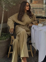 Ensemble de chemises et de pantalons d'été pour femmes-Hauts amples et pantalons-Ensemble deux pièces-Vêtements décontractés