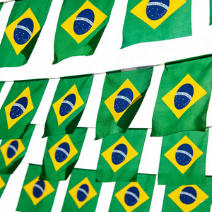 Banderines Personalizados de Países, Mini Banderas de Tela de Poliéster, Banderas de Diferentes Países, Bandera de Brasil - Product Image 1