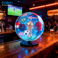 3D-Display Hologramm-Lüfter 50x50cm Benutzerdefinierter Inhalt Fußball Pinnacle Weltmeisterschaft 2026 Event Außendekoration Messe