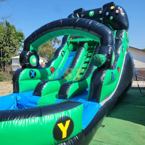 <span class=keywords><strong>Consolas</strong></span> de juegos Tobogán de agua inflable de doble carril Tobogán de piscina inflable Tobogán de piscina al aire libre para equipo de <span class=keywords><strong>alquiler</strong></span> de fiestas - Product Image 4