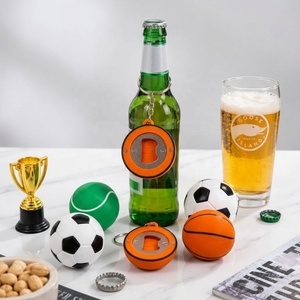 3D Printed PLA Material Magnetic Sports Ball Bottle Opener Soccer Basketball Tennis Keychain <b>Fridge</b> <b>Magnet</b> Fan Souvenir Beer - Product Image 1