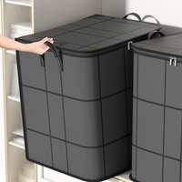 Organisateur de rangement en tissu pliable moderne et durable, scellable et lavable, idéal pour vêtements, couettes, sac anti-poussière, chambre et armoire