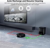 Robot Vacuum Mop Combo MONSGA 6000Pa 3.5L Pengosongan Otomatis Navigasi Lidar 360° Daya Tahan Baterai 180 Menit Kontrol APP/Remote/Suara 5 Lantai