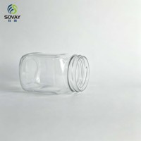 Frasco de Vidrio Cuadrado Reutilizable de 350 ml, Ideal para Miel, Mermelada, Especias, Fabricación de Velas y Exhibición en Estantes de Venta al por Menor