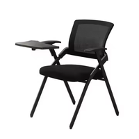 Chaises de bureau en maille de haute qualité Chaises de formation pliables pour salle d'entraînement avec table d'écriture