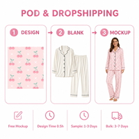 Ensemble de pyjama personnalisé pour femme, 2 pièces, boutonné, vêtements de nuit de resort, sublimation, vêtements de détente, vêtements de nuit botaniques