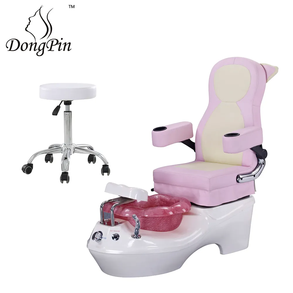 Rose enfants pédicure chaise de luxe électrique salon de massage spa chaise aucun pumbling