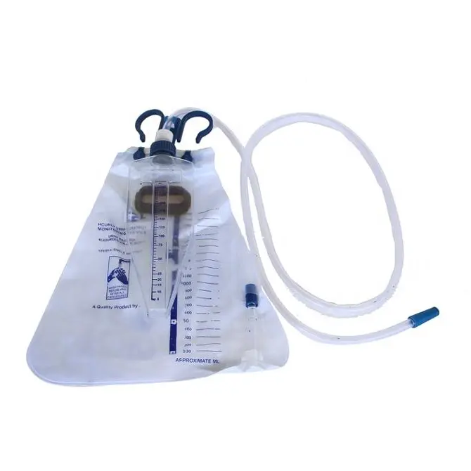 Медицинский одноразовый стерильный дренажный мешок для мочи, мешки для мочи с камерой измерения объема для взрослых