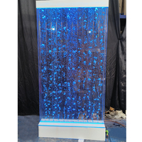 Fontaine d'eau dansante à LED acrylique à changement de couleur sur pied, panneau à bulles, séparateur de pièce, décoration lumineuse pour fête et mariage