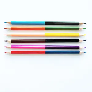 قلم رصاص واحد ألوان رسم فنون مزدوجة مجموعة أقلام رصاص ملونة باستيل للعودة إلى اللوازم المدرسية