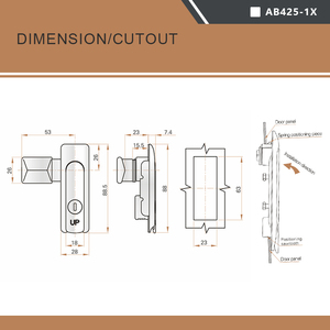 KB kim loại Chrome mạ Mạng Tủ đu xử lý khóa - Product Image 5