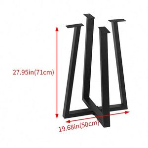 Steel <b>Black</b> Square Tube Furniture Legs for Dining/Coffee <b>Tables</b> Customizable Sizes High Quality - Product Image 5