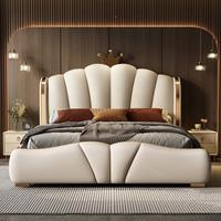 Neue Gepolsterte Betten Moderne King-Size Doppelbetten Massivholz-Bettrahmen Luxuriöse Weiche Betten Schlafzimmer-Möbelset Hersteller