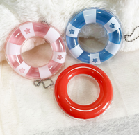 Happy jack mini mignon gonflable flotteur de natation piscine anneau de bain coloré gonflable anneau de bain porte-clés