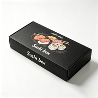 Boîtes à sushi en carton blanc personnalisées, boîtes d'emballage alimentaire pour sushis, desserts et en-cas