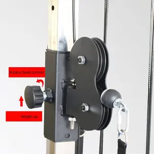 Unisex Home Gym Wall-Mounted Cable Crossover Pulley Machine Lat Pull Down Row With Pulley Cable