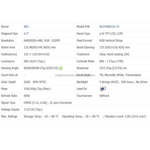 Nueva pantalla LCD industrial VGA original de 6,5 pulgadas, 640 × 480, para control industrial, pantalla de equipos automotrices, NL6448BC20-35 - Product Image 4