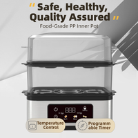 Cuiseur à œufs électrique intelligent à écran tactile, arrêt automatique, en acier inoxydable, classe énergétique A, double usage domestique