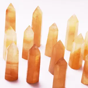 Calcite High Quality Clear Quartz Healing Stones Crystal Point Natural Quartz Wand Crystal Calcite Tower