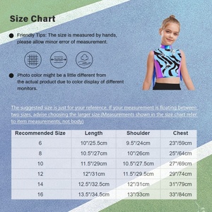 Haut de danse de luxe pour filles de 6 à 16 ans, style ballroom jazz, haut court métallisé, costume de scène pour spectacles et cours de danse - Product Image 6